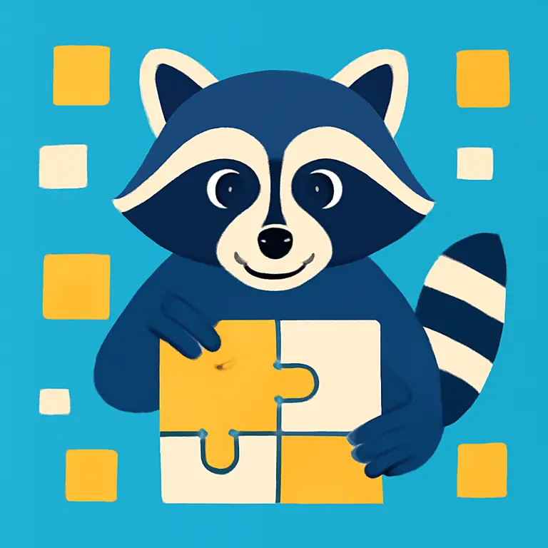 Мозаика Енота - обложка пазла