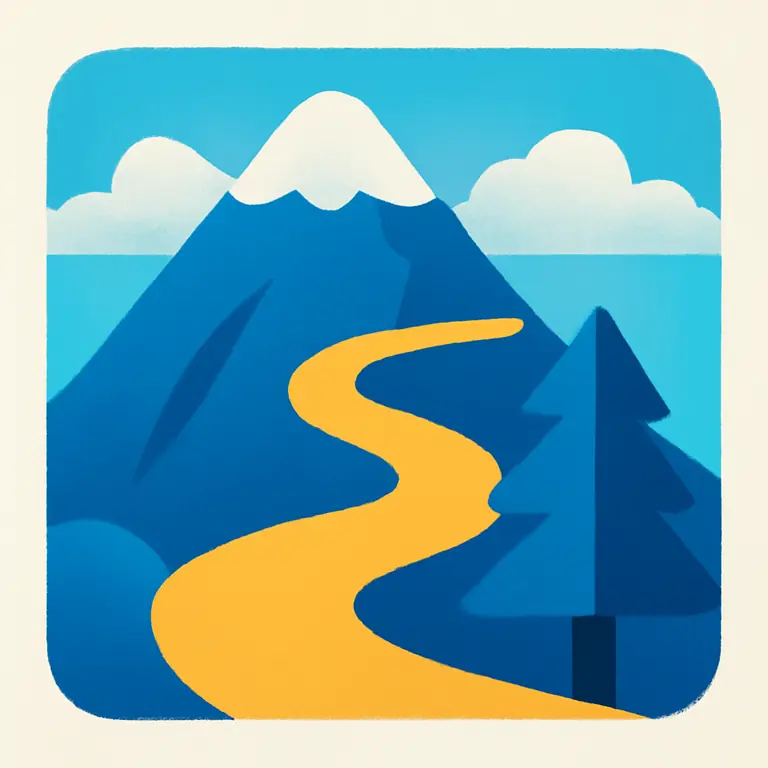 Горный путь - обложка пазла