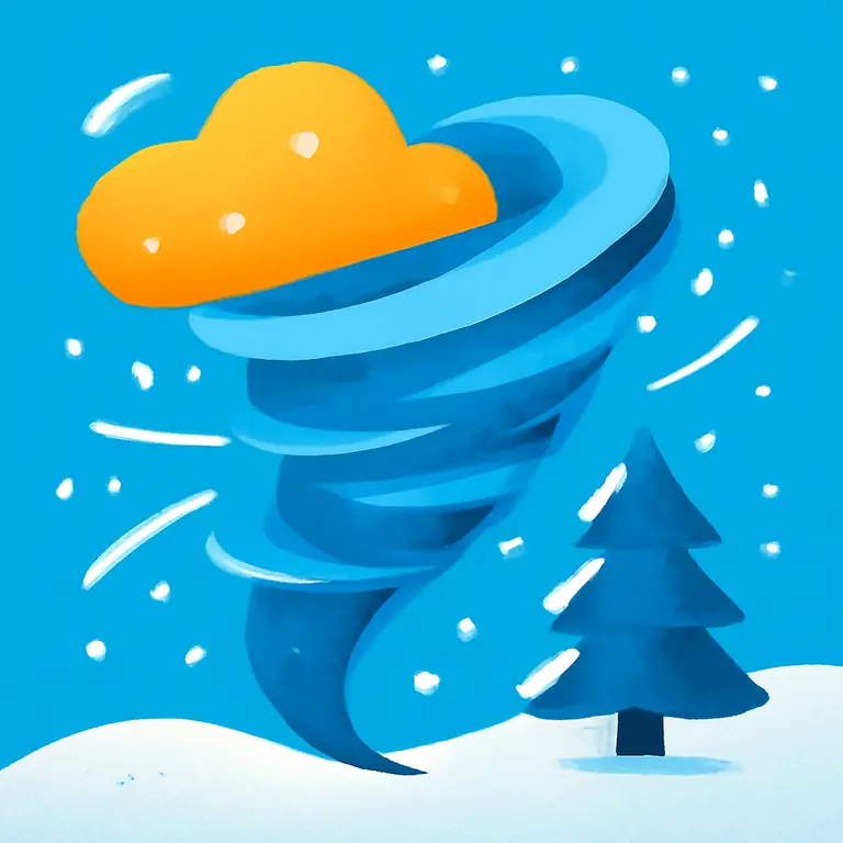 Зимняя буря - обложка пазла