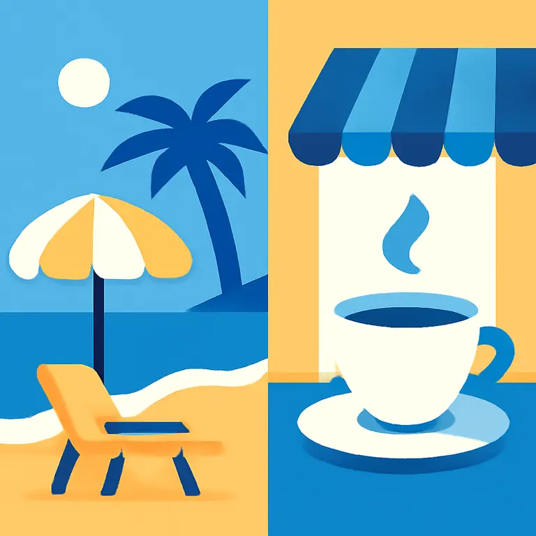 Курорт и Кафе - обложка пазла