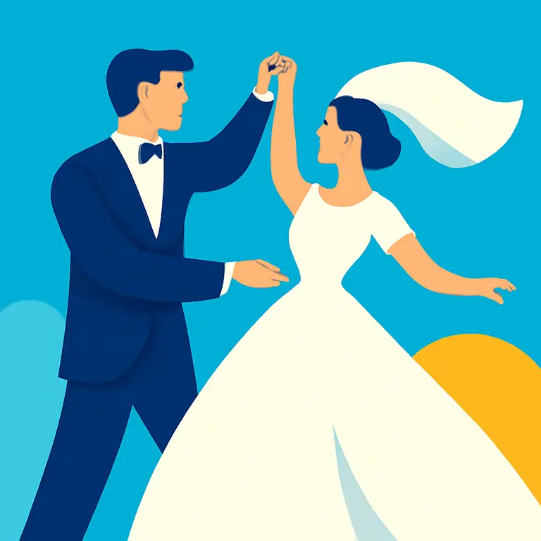 Танец и фата - обложка пазла