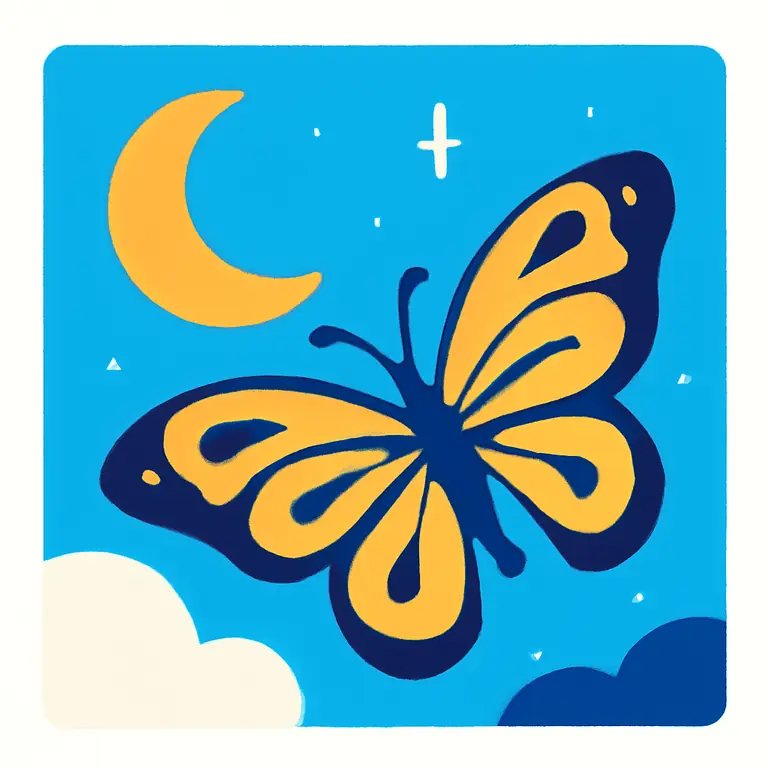 Вечер и Бабочка - обложка пазла