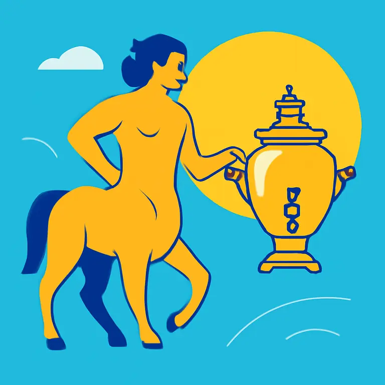 Кентавр и самовар - обложка пазла