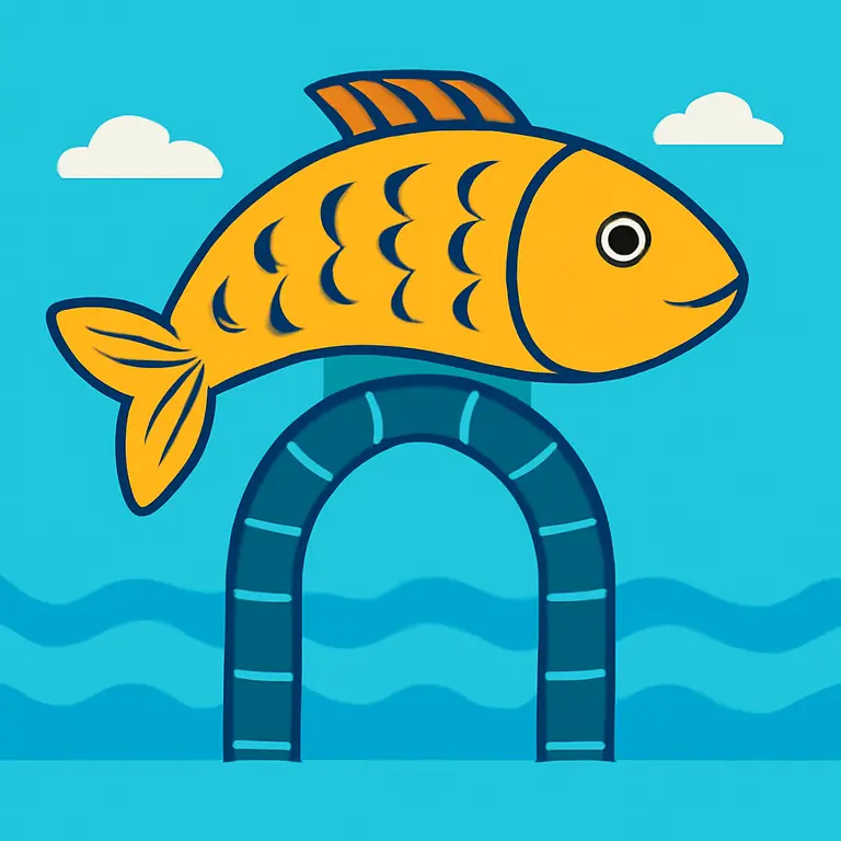 Рыбная арка - обложка пазла