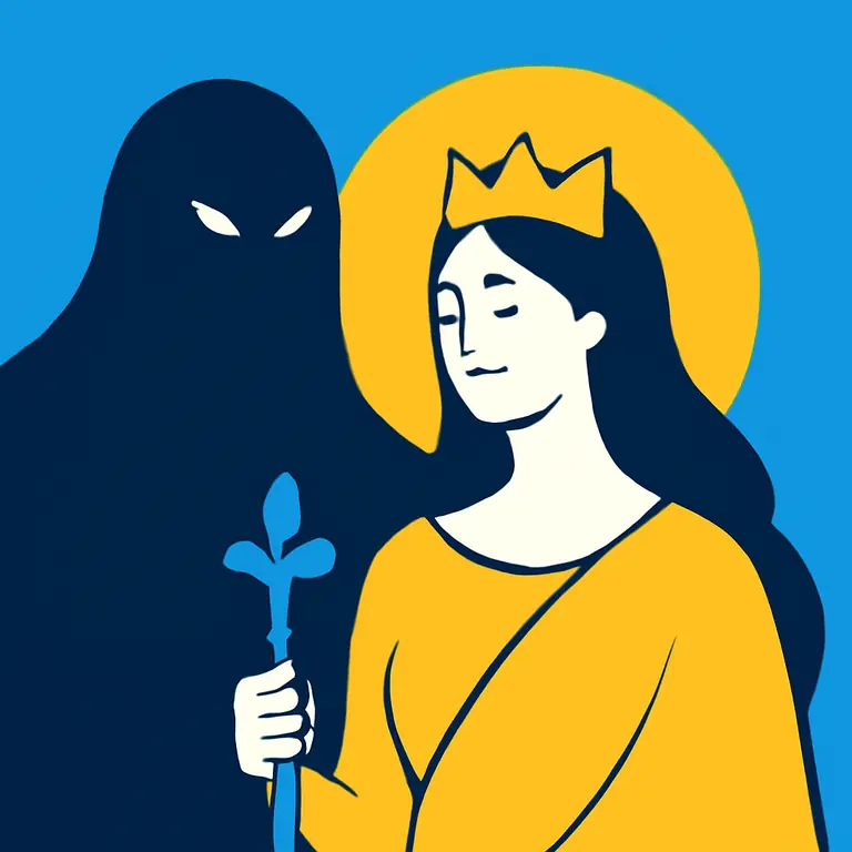 Тьма и Богиня - обложка пазла