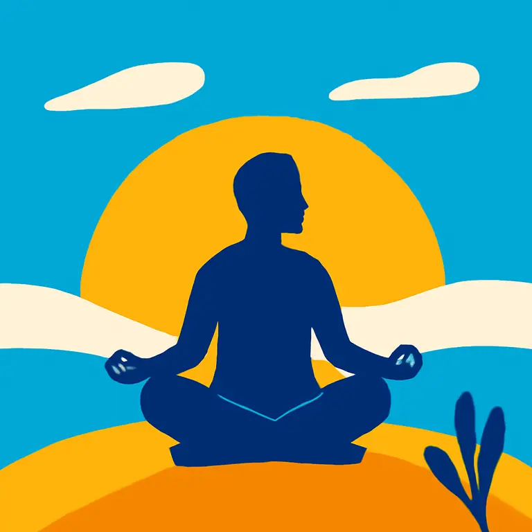 Закатная медитация - обложка пазла