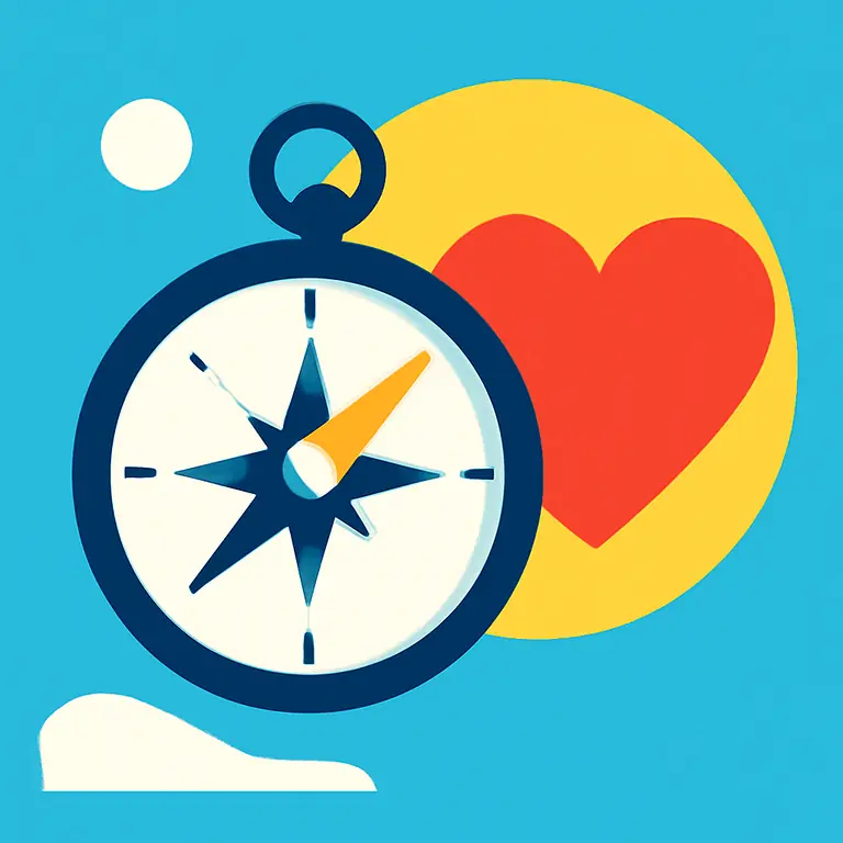 Компас Сердце - обложка пазла