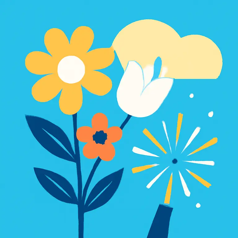 Весенний фейерверк - обложка пазла