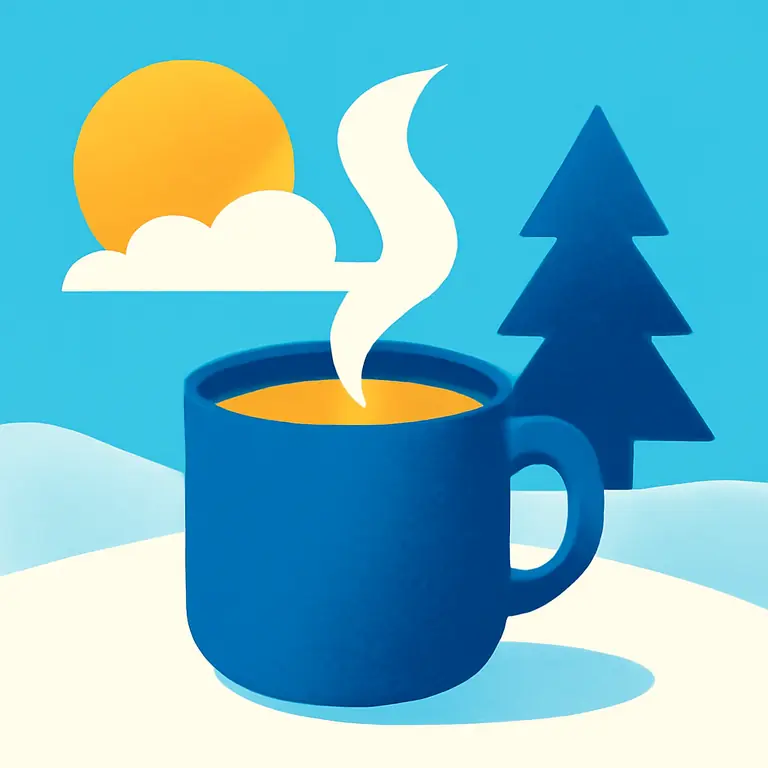 Зимнее утро - обложка пазла