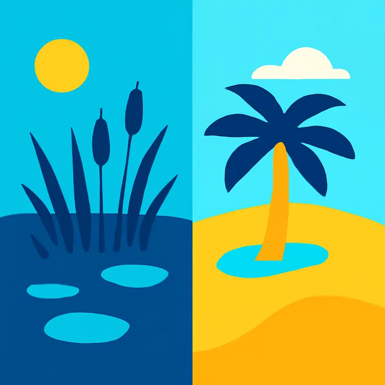 Болото и оазис - обложка пазла