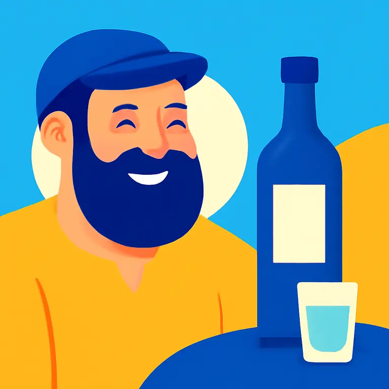 Мужик и водка - обложка пазла