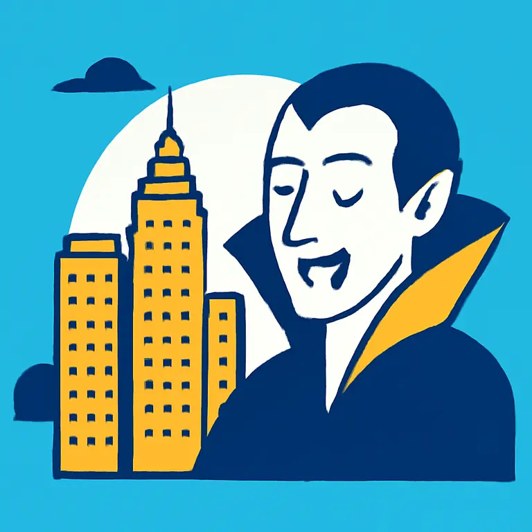 Небоскрёбы и вампиры - обложка пазла