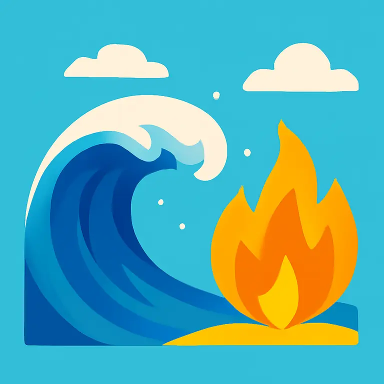 Океан и Пожар - обложка пазла