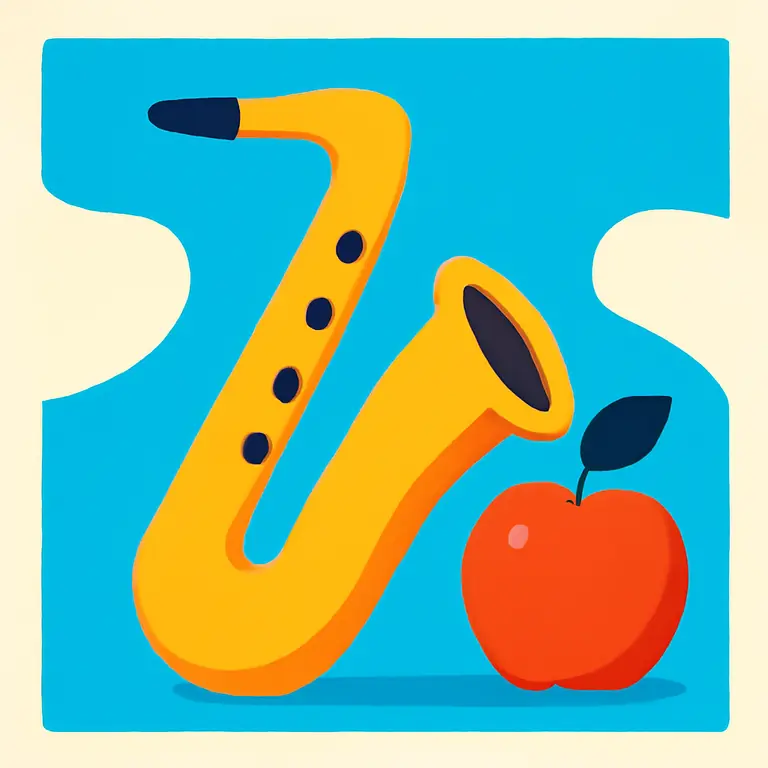 Джаз и яблоки - обложка пазла