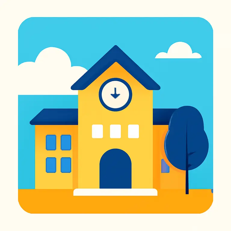 Одинокая школа - обложка пазла