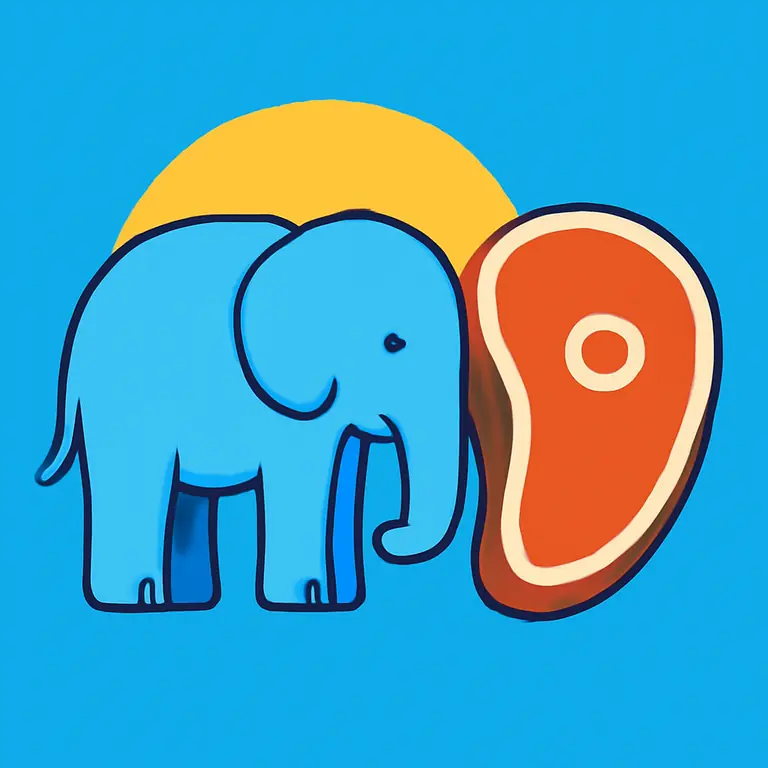 Слон и Стейк - обложка пазла