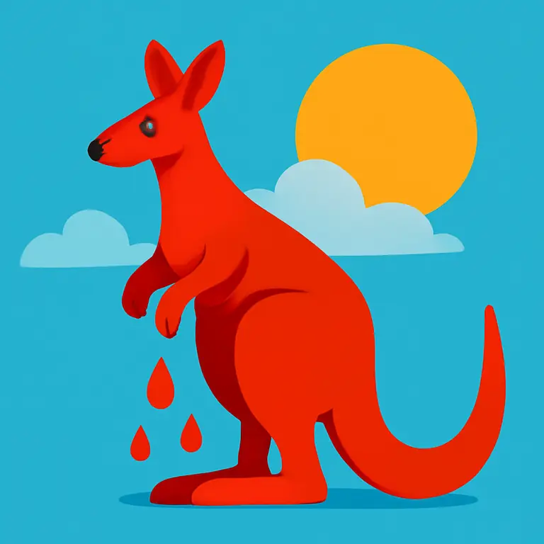 Кровавый Кенгуру - обложка пазла