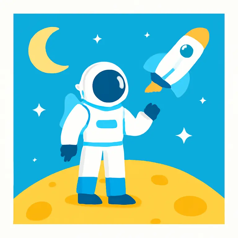 Лунный полёт - обложка пазла