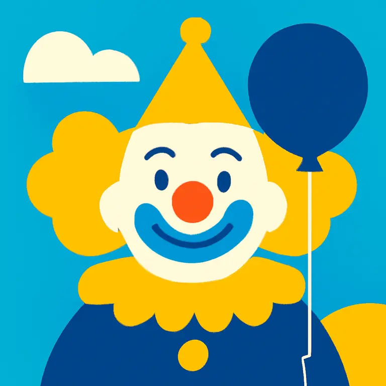 Яркий Клоун - обложка пазла