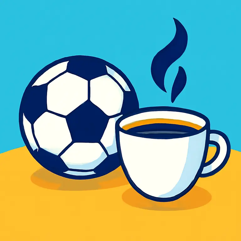 Кофе и футбол - обложка пазла