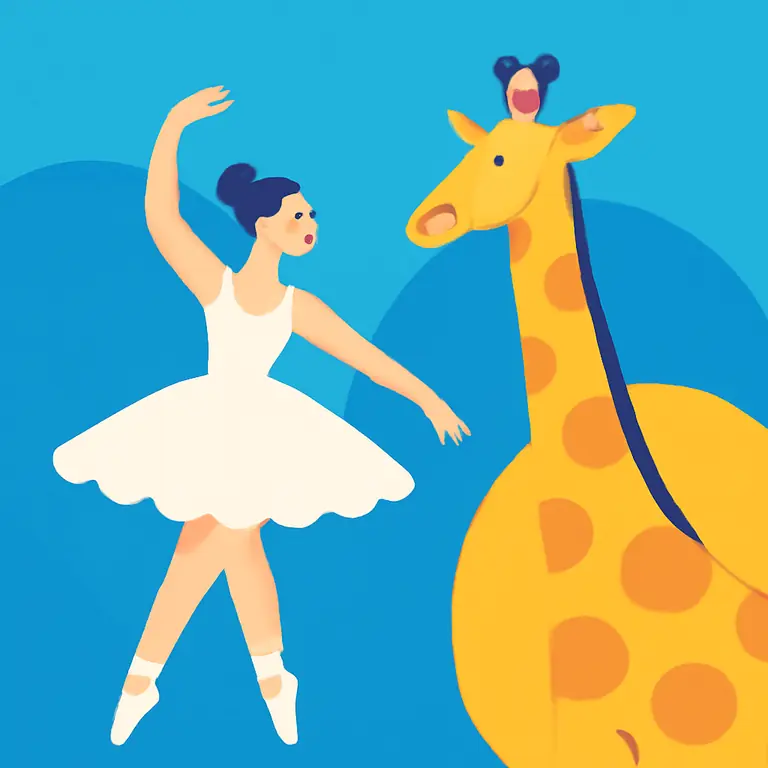 Балет и Жираф - обложка пазла