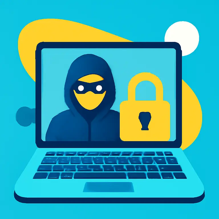 Хакерская Лаптоп - обложка пазла