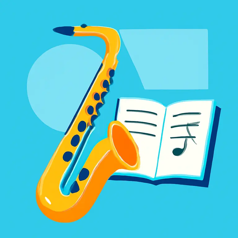 Саксофон и урок - обложка пазла