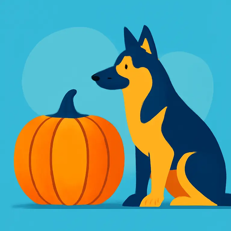 Тыква и овчарка - обложка пазла