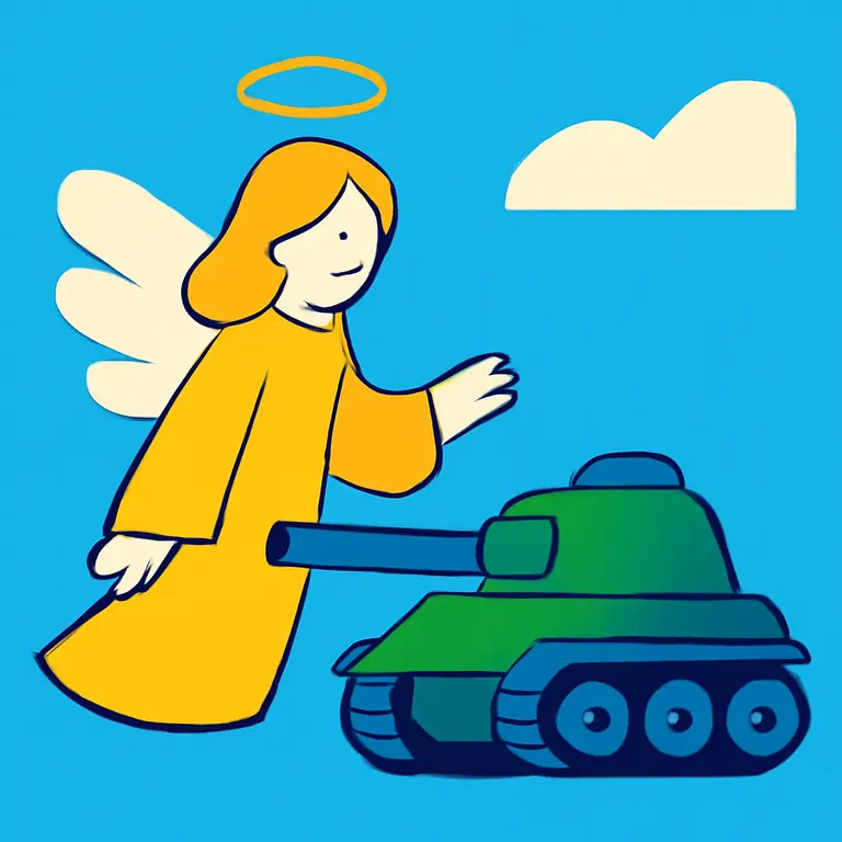 Ангел и Танки - обложка пазла