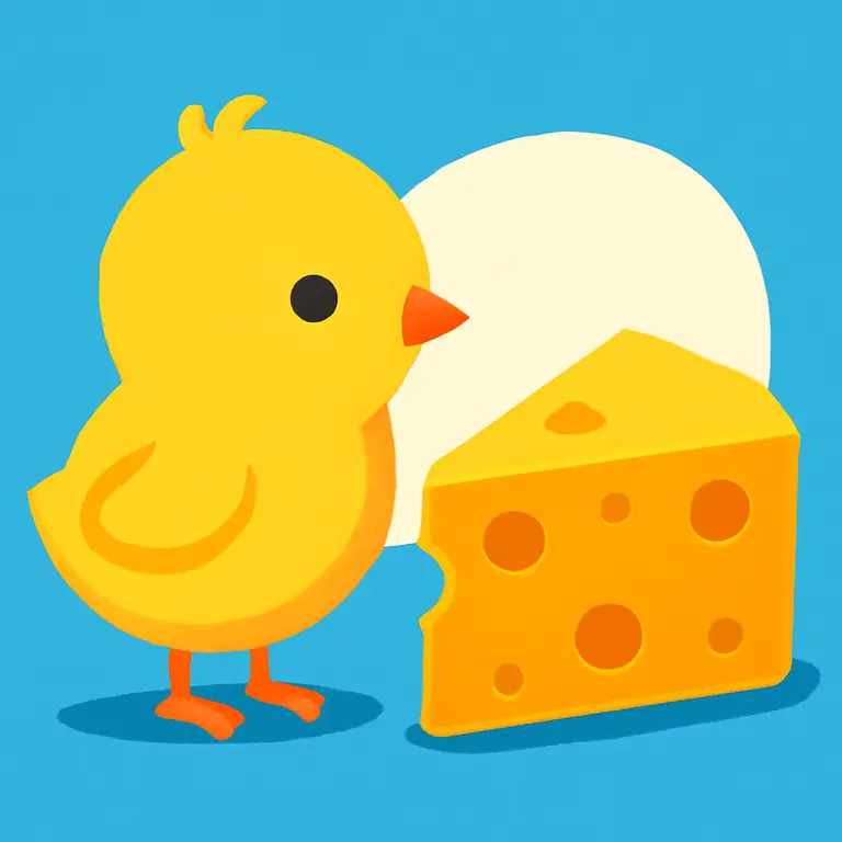 Цыплята и сыр - обложка пазла