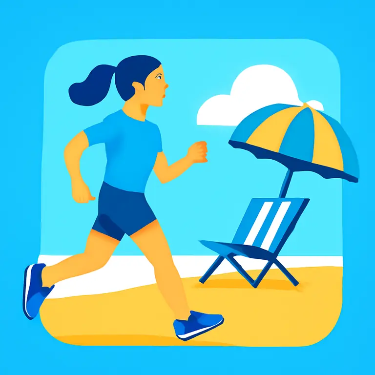 Пробежка и отдых - обложка пазла