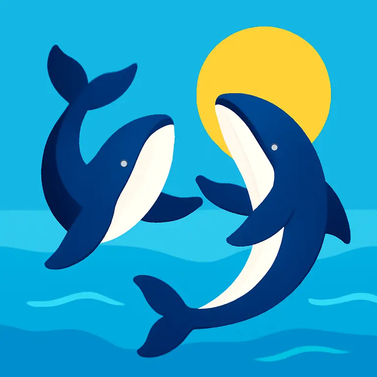 Танец китов - обложка пазла