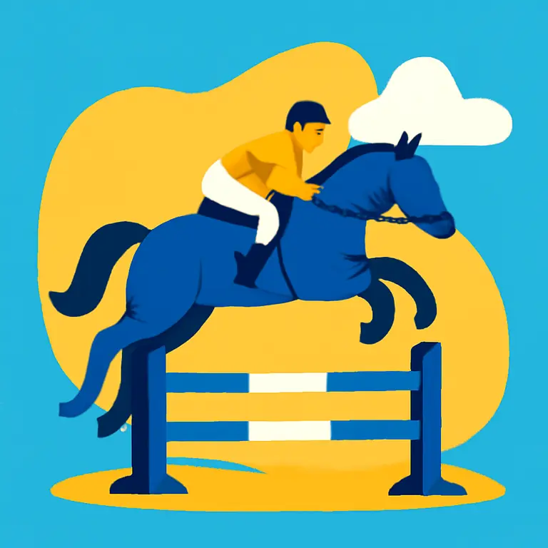 Конный прыжок - обложка пазла