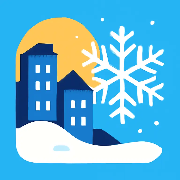 Город и мороз - обложка пазла